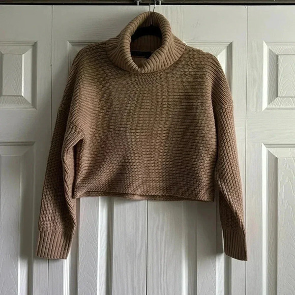 Brave Soul boxy cropped roll neck sweater - size L - Picture 1 of 5